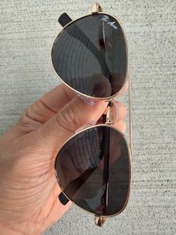 Pro Acme Aviator Sunglasses Gold Metal Frame Black Lenses Classic Pilot Style