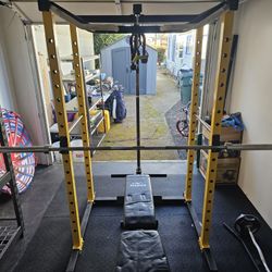 Adjustable Squat Rack/ Bench/ Pulley