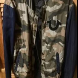 True Religion Jean / Camouflage Jacket Size Large