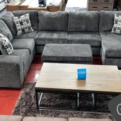 $55 Down Payment Smoke Oversized Comfy Sectional Sofa Couch Total 