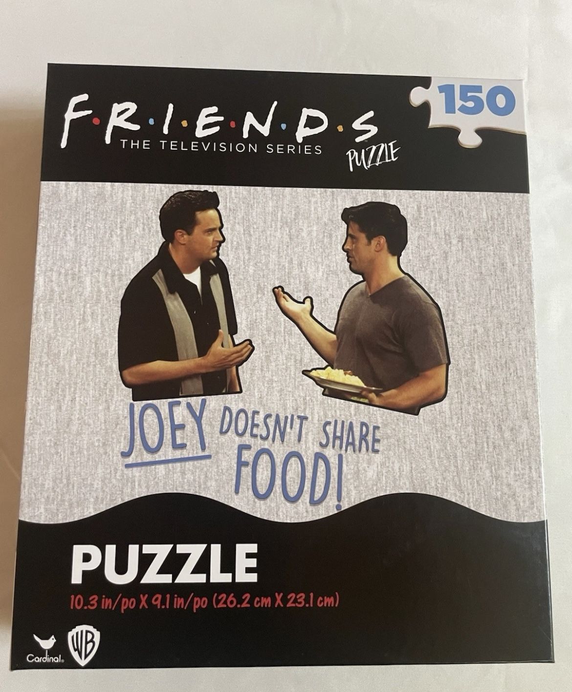 FRIENDS TV Show Puzzle 150 Pc Joey Chandler Doesn't Share Food 10”x9” NEW