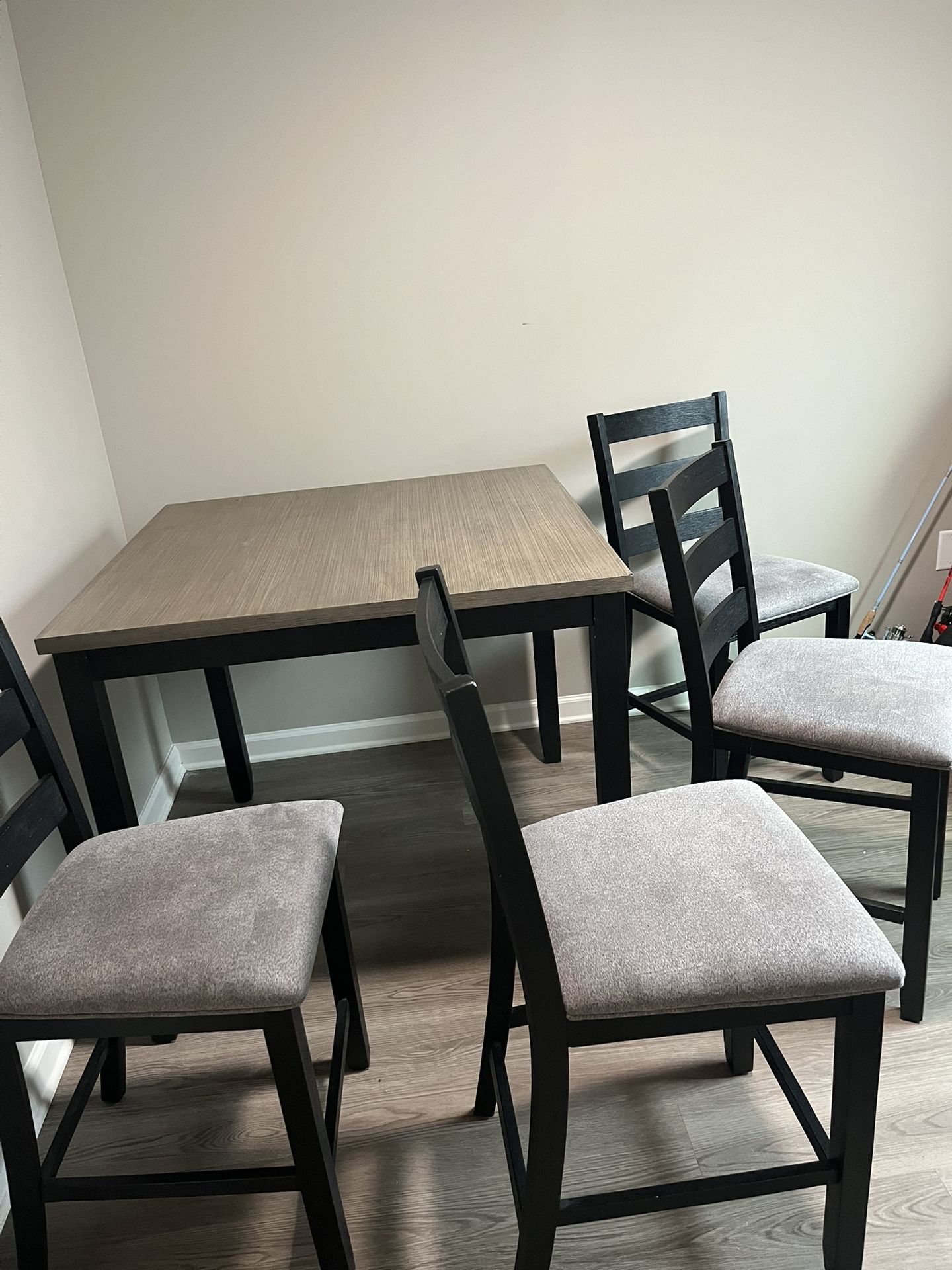High Dinning Table Set W/ 4 Chairs