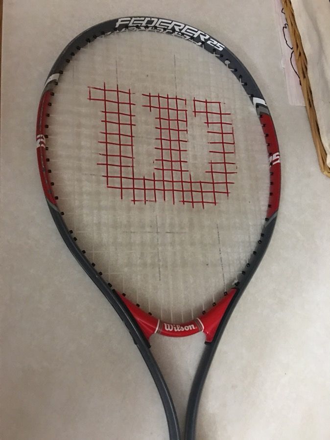 Tennis racket with extra grip on it