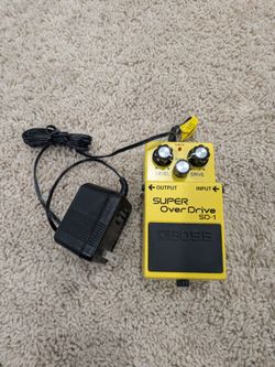Boss SD-1 Super OverDrive Guitar Pedal + Power Adapter