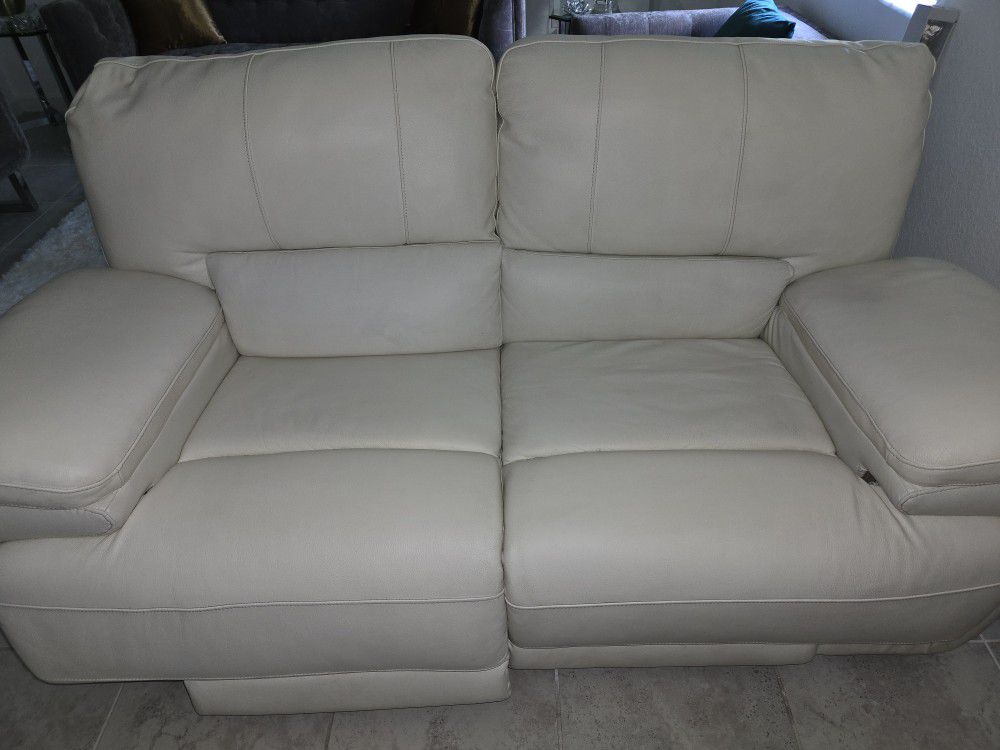 Reclining Sofa And Loveseat - Off White