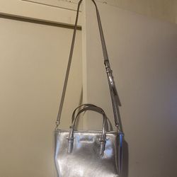 Silver Michael kors Purse 