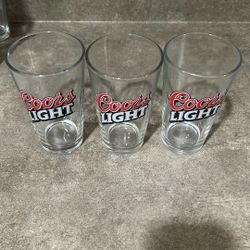 Set Of 3 Coors Light Pint Glasses