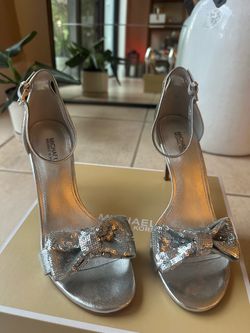 Silver Strappy Sandals