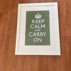 Framed “Keep Calm And Carry On” Print