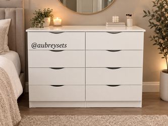 White 8 drawer dresser