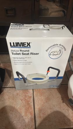 Deluxe round, toilet seat, riser