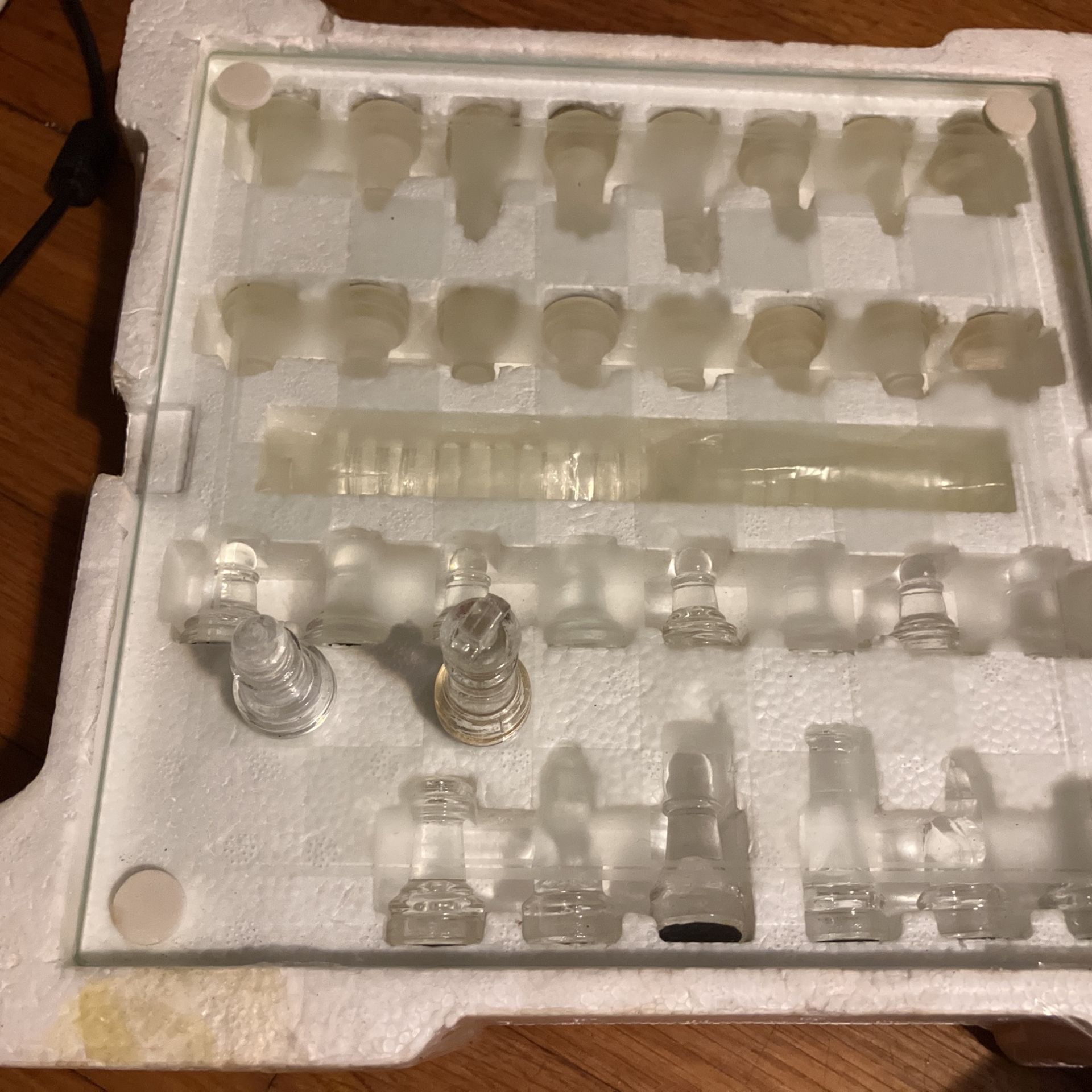 Chess And Checkers Glass Clear