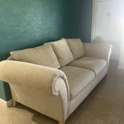 Sofa Beige Large Couch 