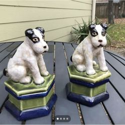 Vintage Dog bookends / Boxes 