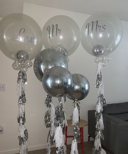 Silver Balloon with special tassels