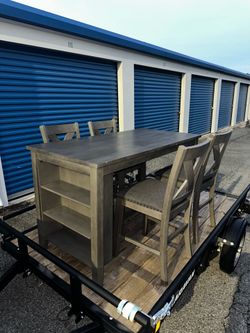 Dining Table W/ Matching Chairs Set‼️Side Storage‼️Modern‼️$200‼️DELIVERY AVAILABLE FOR EXTRA FEE