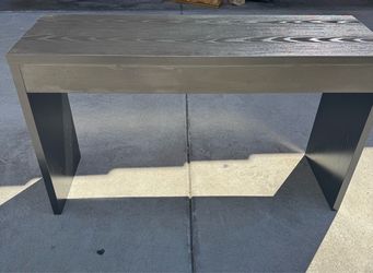 Black decor wood table