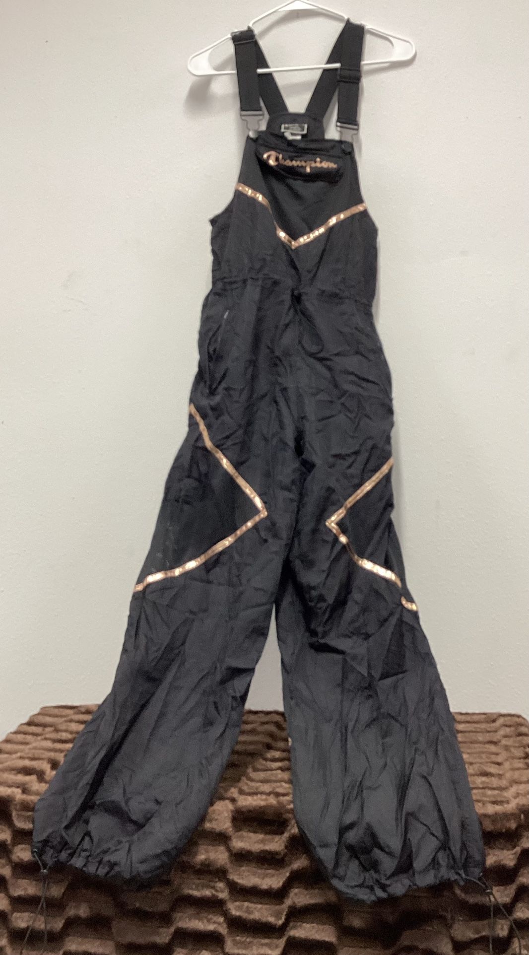 Champion Black And Gold Women Jumpsuit