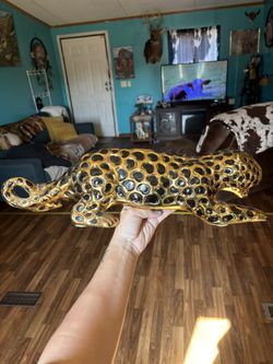 Two Large Leopard Piggy Banks
