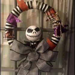 Jack Skellington Halloween Wreath