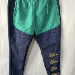 Nike Men’s Track Pants – Green & Navy – Size L