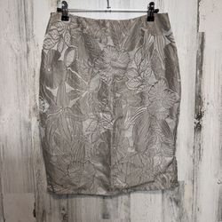 Gray Silver Womans Pencil Skirt 
