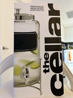 The cellar Beverage Dispenser With Stand Glass Made