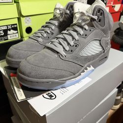 AIR JORDAN 5 WOLF GREY Sz 8.5 DS