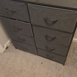 Tall Fabric Dresser – 8 Drawers, Black/Grey – Great for Bedroom or Closet Storage!- Moving Out Sale!!!