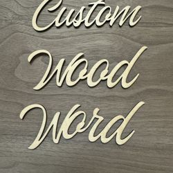 Wood Word / Name Cut Outs 