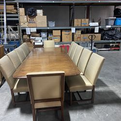 Large Dining Table with Chairs