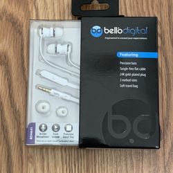 Bell'o Digital BDH641 Earbud Headphones White
