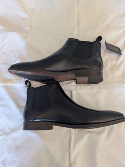 Jousen Men's Chelsea Boots Polished Premium Leather Ankle Dress Boots Classic Retro Slip On Boots for Men
