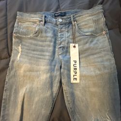 Light indigo purple jeans