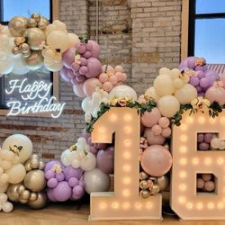 Marquee Numbers And Balloon
