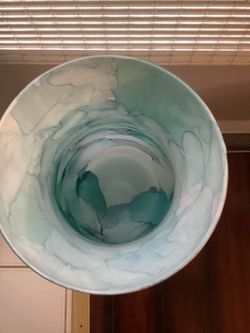 sky blue vase