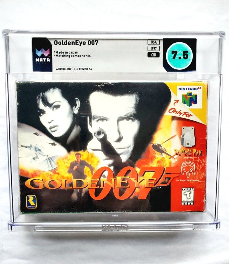 WATA 7.5 Graded GoldenEye 007 Nintendo 64 N64 - Complete in Box CIB 1997 Nice!