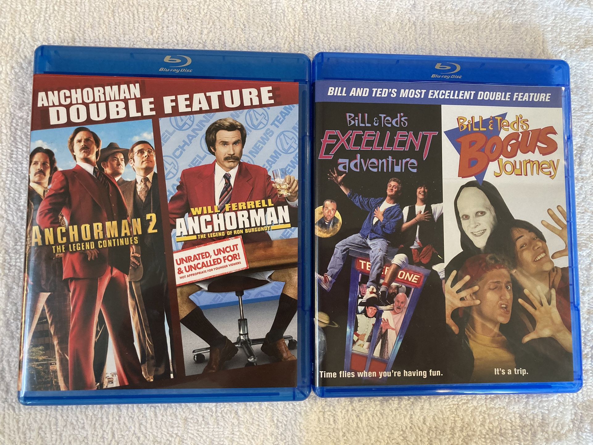 Anchorman/Bill & Ted Blu Ray’s