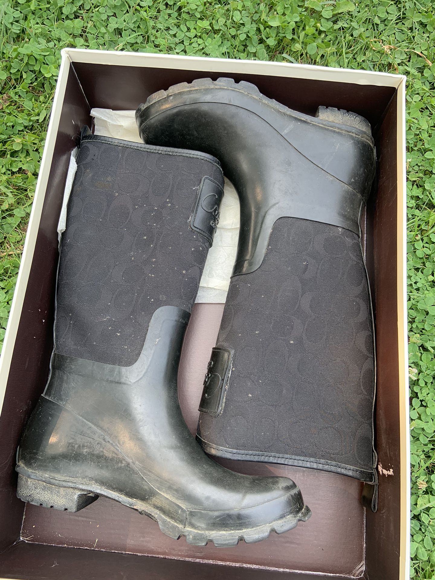 Coach Women Rain Boots Size 7 