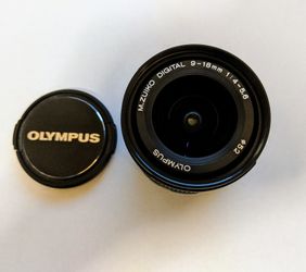 Olympus 9-18mm F4.0-5.6 Wide Angle Lens, for Micro Four Thirds Cameras M43 Panasonic M.Zuiko Digital ED