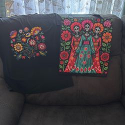 Dia de Los Muertos Bag  and a  Tshirt Size Medium and Large  
