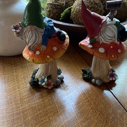 2 cute little knomes about 7 in tall so cute practically new