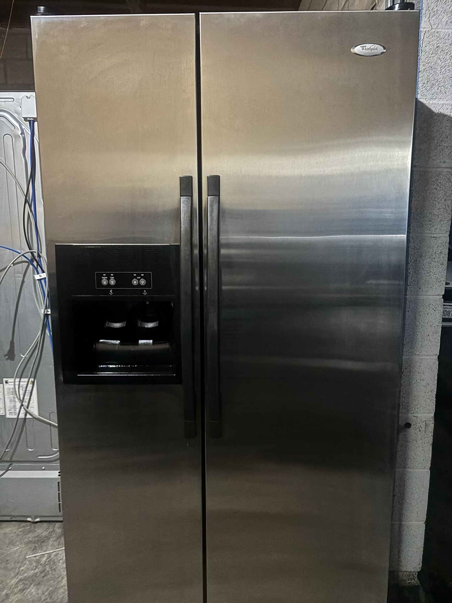 Refrigerator Whirlpool Side By Side Stainless Steel 