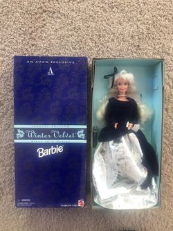 BARBIE WINTER VELVET FIRST IN SERIES AN AVON EXCLUSIVE NEW