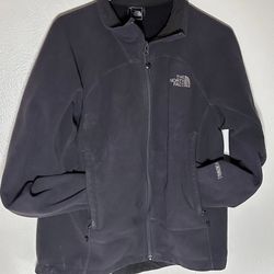 North Face Jacket Mens medium Black Fleece Windwall Adult Full Zip Outdoor Camp