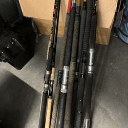 Lots Of Fishing Rods And Reels