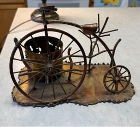 Vintage Metal Ornament 9 inch Midcentury