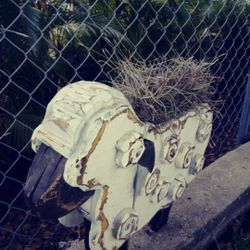 ADORABLE wooden sheep Planter Box!