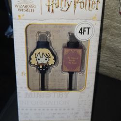 Harry Potter Hermione Granger & Beedle Bard Book Image USB-C Cable 4FT 