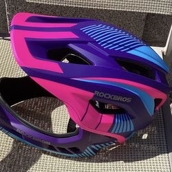 ROCKBROS Kids Full Face Helmet BMX Skating Bicycle Helmets for Youth Child Boys Girls Ages 3-16 Size Medium